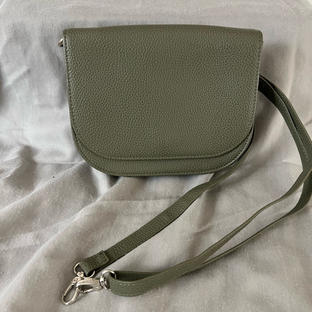 Olive Green Belt Crossbody Bag